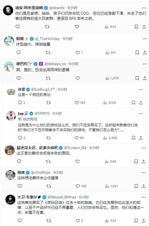 im电竞平台网站太傲慢了！动视高管认为《战地6》没威胁遭玩家吐槽(图2)