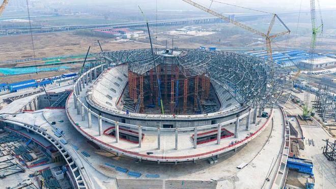 im电竞网址锚定节点、全力冲刺!济南黄河体育中心项目“一场两馆”加速推进(图4)