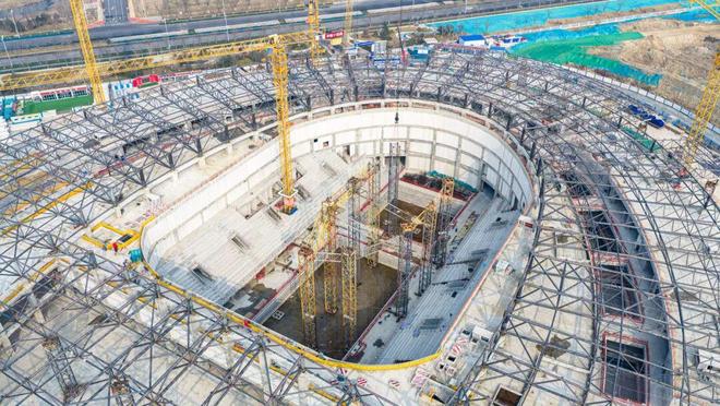 im电竞网址锚定节点、全力冲刺!济南黄河体育中心项目“一场两馆”加速推进(图6)