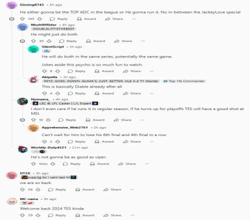 im电竞网址外网热议JKL与Tian回归TES：2024的TES回来了(图2)